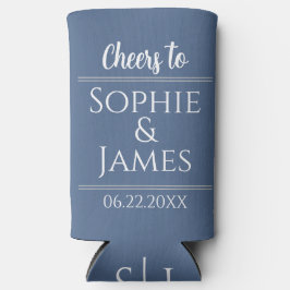 Frau Dusty Blue Gastgeschenk Hochzeit Selters Dosenkühler