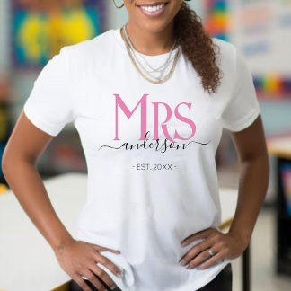 Frau Ehefrau Braut Mrs Frischvermählte Hochzeitsju T-Shirt