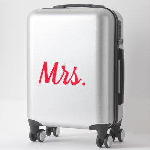 Frau Ehefrau Couple Monogram Red Bold Custom Aufkleber