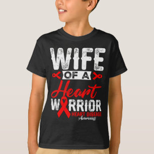 Frau eines Herzens Kriegers Herzkrankheit rotes Ba T-Shirt