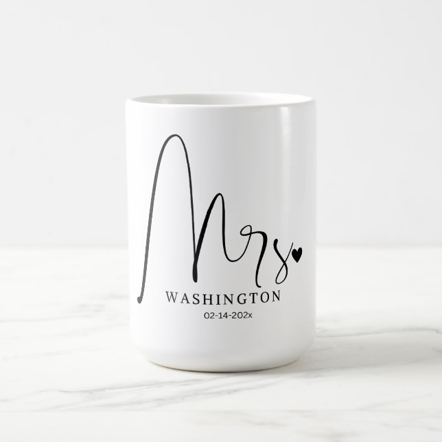 Frau Elegant Scripted Wedding Coffee Tasse (Mittel)