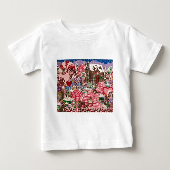 Frau Elisabeth's Peppermint World Baby T-shirt (Vorderseite)