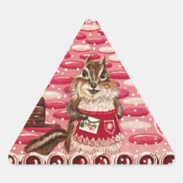 Frau Elisabeth's Peppermint World Dreieckiger Aufkleber