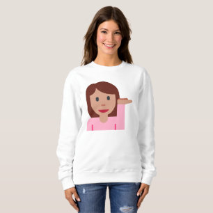 Frau Emoji Frauen Sweatshirt