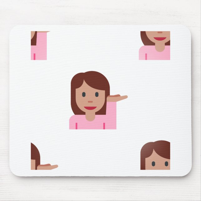Frau Emoji Mousepad (Vorne)