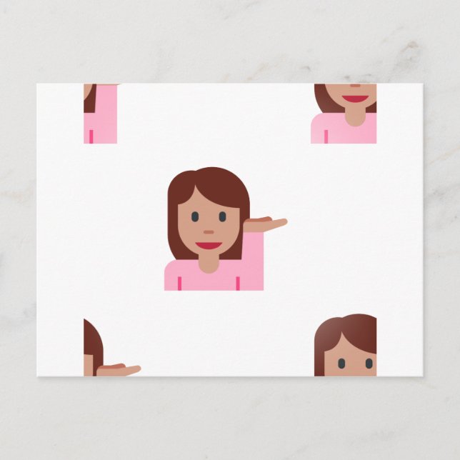 Frau Emoji Postkarte (Vorderseite)