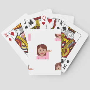 Frau Emoji Spielkarten