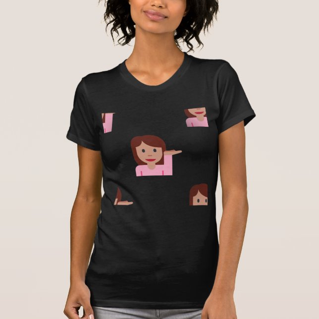Frau Emoji T-Shirt (Vorderseite)