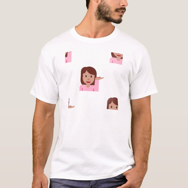 Frau Emoji T-Shirt (Vorderseite)