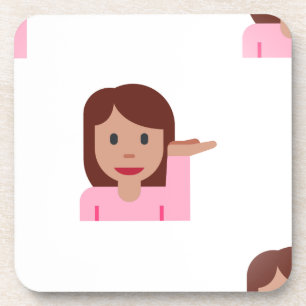 Frau Emoji Untersetzer