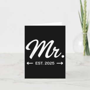 Frau Est. 2025 Eheleute bei Hochzeiten, Mr. & Karte