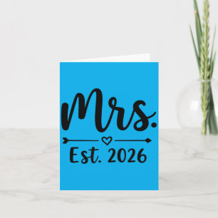 Frau Est 2026 Hochzeit Flitterwochen Herr und Frau Karte