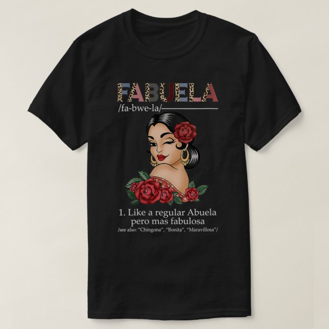 Frau Fabuela Tshirt Spanische Fabuela Definition (Design vorne)
