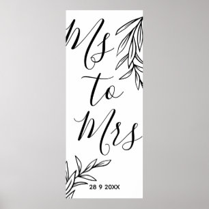 Frau Floral Frau Brautparty Poster