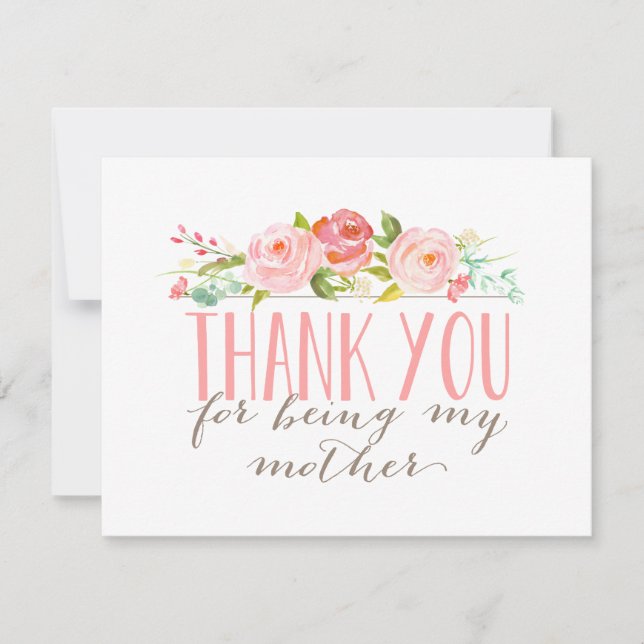 Frau Floral vielen Dank Dankeskarte (Vorderseite)