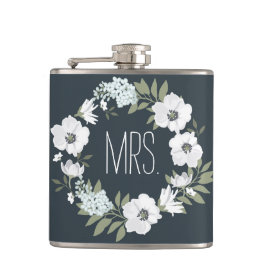 Frau Floral Wedding gibt Personalisierte Flasken Flachmann