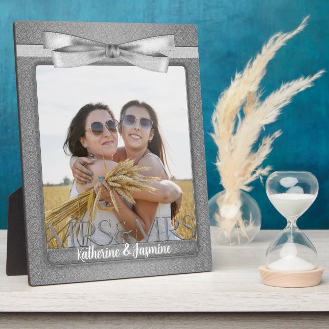 Frau & Frau Lesbian Gay Wedding Foto Fotoplatte (Seite)