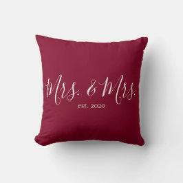 Frau & Frau Throw Pillow für das neue Jahr Kissen