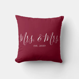 Frau & Frau Throw Pillow für das neue Jahr Kissen