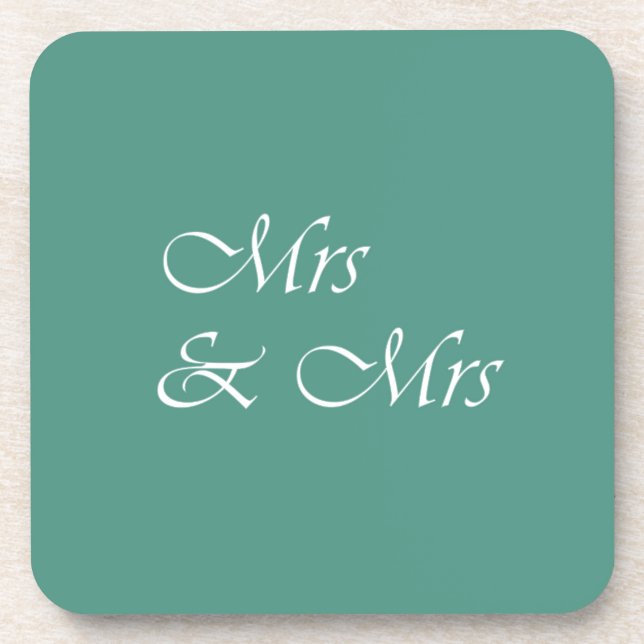 Frau & Frau Typografie Getränkeuntersetzer (Vorderseite)