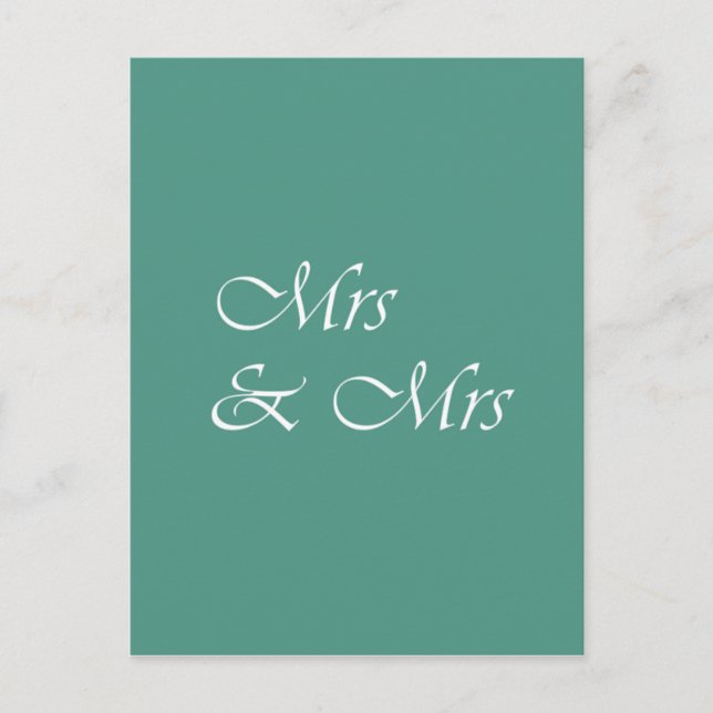 Frau & Frau Typografie Postkarte (Vorderseite)