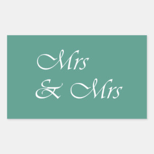 Frau & Frau Typografie Rechteckiger Aufkleber