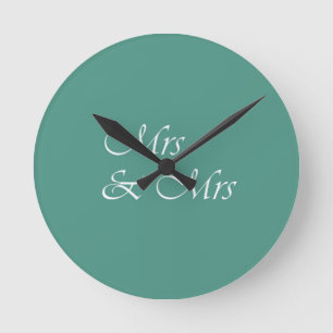 Frau & Frau Typografie Runde Wanduhr