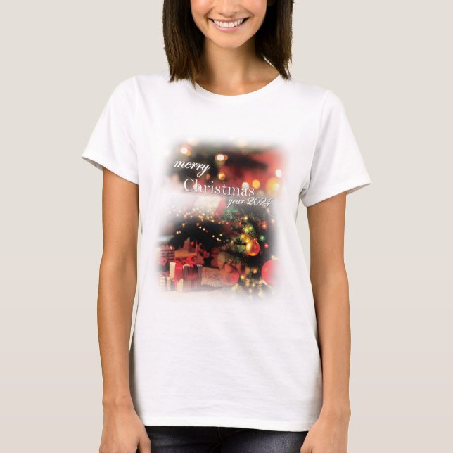 Frau Frohe Weihnachts-Shirt T-Shirt (Vorderseite)