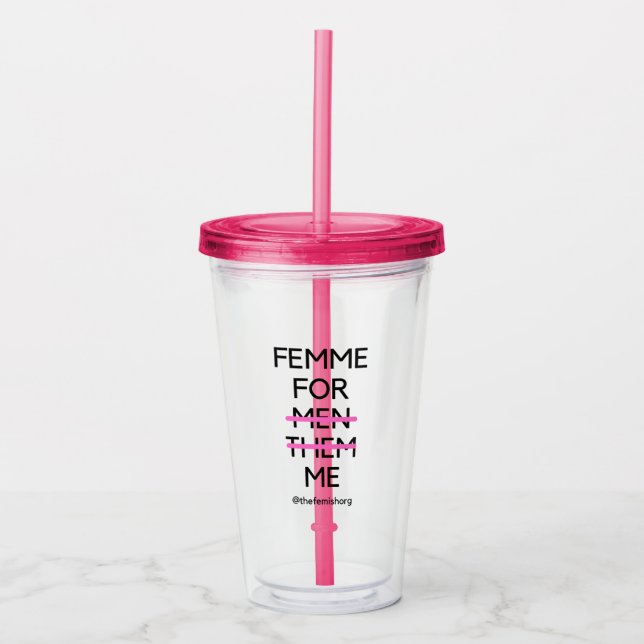 Frau für mich Tumbler Acryltrinkbecher (Vorderseite)