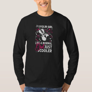 Frau Geige Mädchen Violinistin Saiteninstrument P T-Shirt