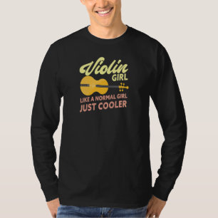 Frau Geige Mädchen Violinistin Saiteninstrument P T-Shirt