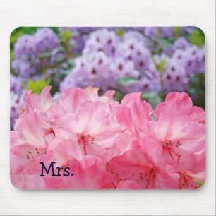 Frau Geschenke Braut Ehe Rosa Rhododendren Mousepad