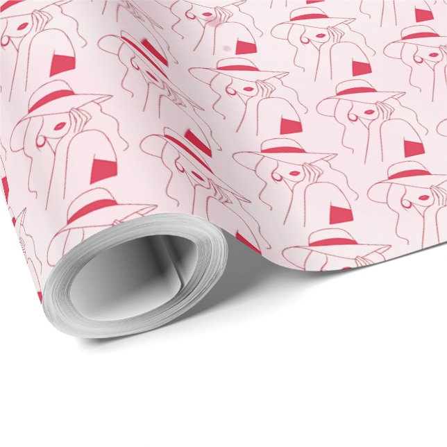 Frau Geschenkpapier (Rolleneckpunkt)