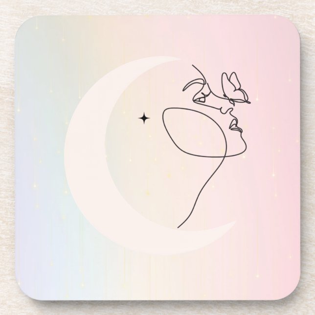 Frau Getränkeuntersetzer (Vorderseite)