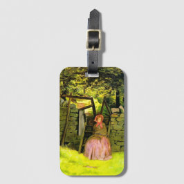 Frau Gewartet (von John Everett Millais) Gepäckanhänger