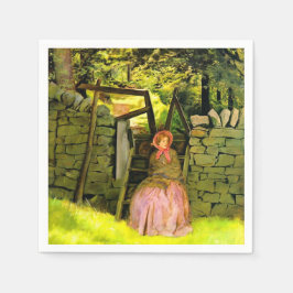 Frau Gewartet (von John Everett Millais) Serviette