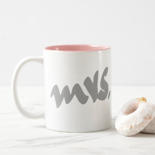 Frau Gifts für ihren Muttertag Schwarz-weiß rosa Zweifarbige Tasse