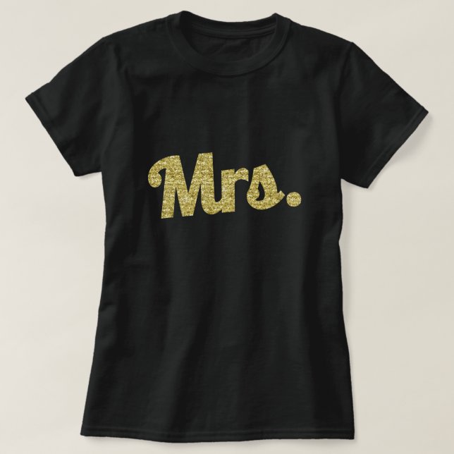 Frau Gold Glitzer Women's Shirt (Design vorne)