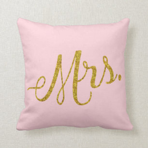 Frau Gold Imitats Glitzer Metallic Sequins Zitat P Kissen