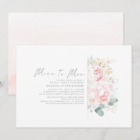 Frau Golden and Pink Floral Brautparty