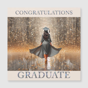 Frau Graduate Herzlichen Glückwunsch Magnetkarte