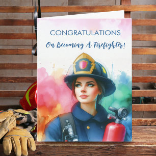 Frau Gratulation Feuerwehrmann Karte