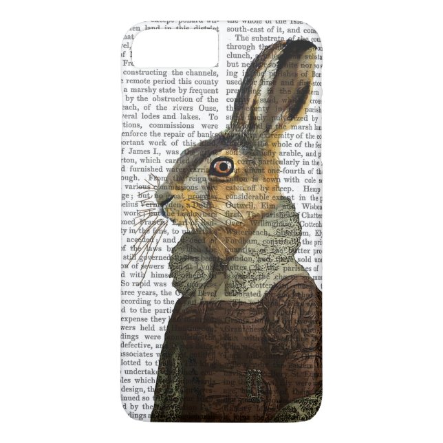 Frau Hare Portrait Case-Mate iPhone Hülle (Rückseite)