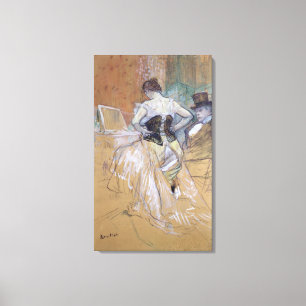Frau Henrides Toulouse-Lautrec an ihrer Leinwanddruck