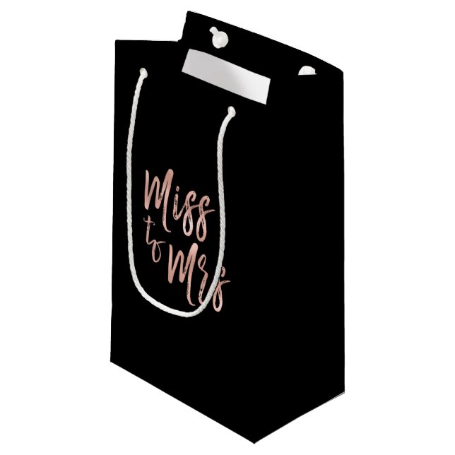 Frau Hens Party Rose Gold Foil Kleine Geschenktüte (Vorderseite Schrägansicht)
