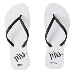 Frau Hochzeits-Honeymoon Flip Flops