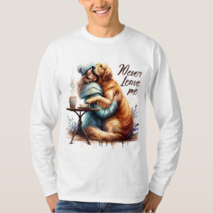 Frau Hugging Dog T-Shirt