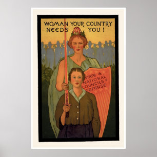 Frau Ihr Land benötigt Sie! Poster