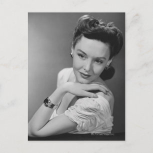 Frau im Abend Gown Postkarte