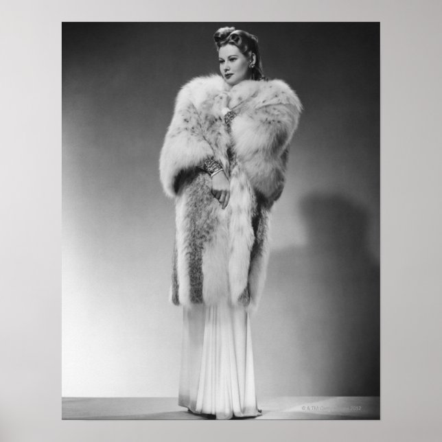 Frau im Abendkleid 2 Poster (Vorne)